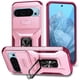 thumbnail image 1 of Funda Armada para Google Pixel 9 Pro con Tapa Deslizante y Soporte Magnético Giratorio Rosa, 1 of 5