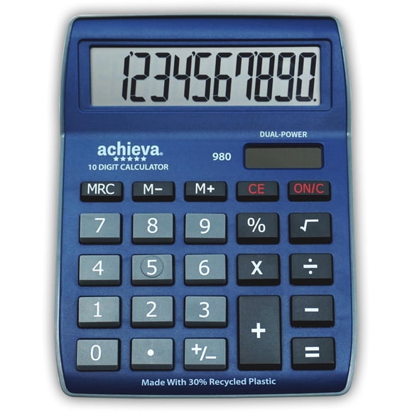 Calculadora De Escritorio 980 Con Doble Alimentación Solar Y Batería