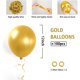 thumbnail image 2 of Globo Metálico BAUANOOY 100 Unidades, 12 in (30 cm), Oro, 2 of 3