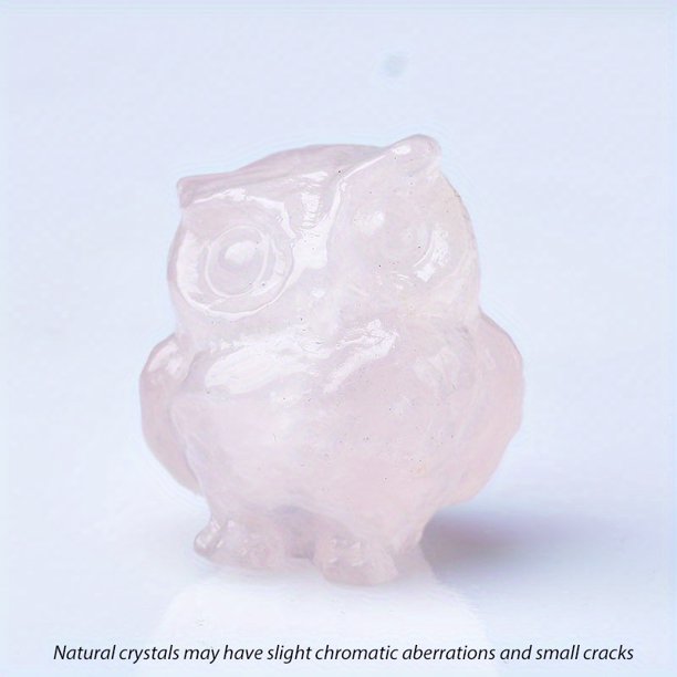 1pc Crystal Carved Owl - Healing Stone and Home Decor for a Calming and Relaxing Environment