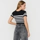 thumbnail image 3 of Polera Mujer M/C Cuello Redondo Negro Rayas Corona, 3 of 5