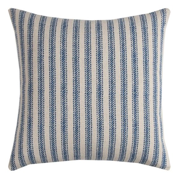 Almohada decorativa Rizzy Home T11039 con relleno de plumón, 20 x 20 pulgadas, color índigo