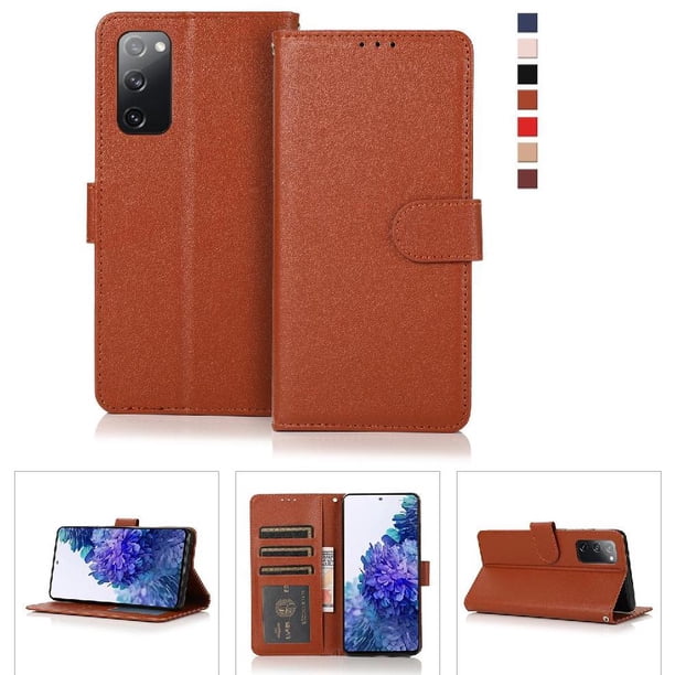 Funda Cartera para Samsung Galaxy S20 FE con Tarjetero, Soporte y Cordón - Protección Marrón