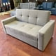 thumbnail image 3 of Sofá Cama Supreme 2 Plazas Lino Gris Claro con Puffs y Cojines, 3 of 4