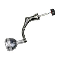 Ioensy - Mango De Carrete De Pesca, Pieza De Repuesto De Metal Con Perilla Redonda, Manivela Plateada M