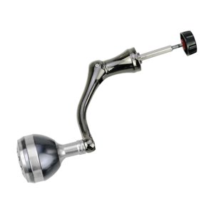 Ioensy - Mango De Carrete De Pesca, Pieza De Repuesto De Metal Con Perilla Redonda, Manivela Plateada M