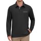 thumbnail image 1 of INSPIRE CHIC Camisas Polo de Manga Larga con Bolsillo y Cuello en Contraste para Hombre, Talla 2XL, Negro, 1 of 6