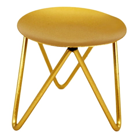 Magideal - Alambre De Hierro 3D Vela Geométrica Soporte De Luz De Té Decoración Del Hogar Suministros De Fiesta Para Boda Navidad Año Nuevo , Oro