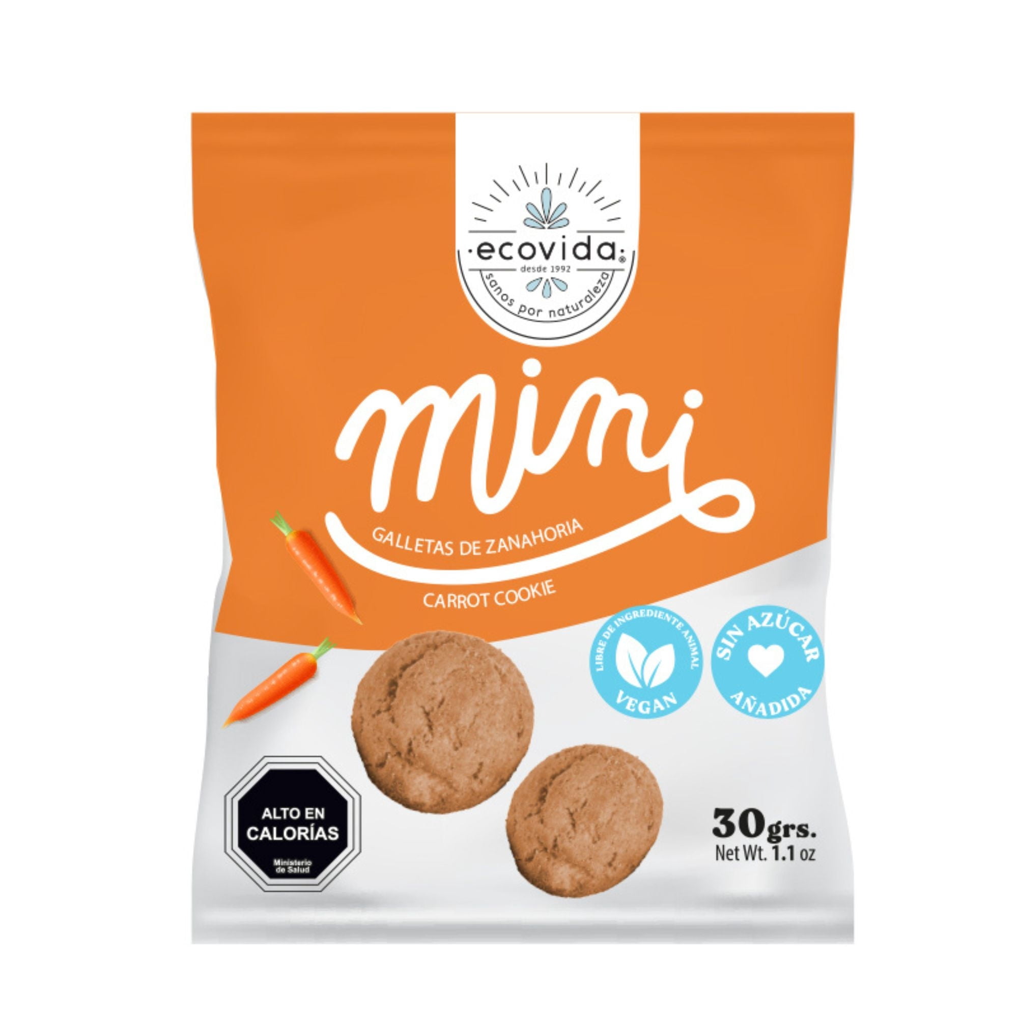 Galleta Mini Zanahoria S/azucar 30 g Ecovida