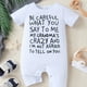 thumbnail image 1 of Infant Baby Boys Casual Romper With Funny "Be Careful What You Say To Me" Letter Print, Newborn Short Sleeve Round Neck Jumpsuit Clothes, 1 of 5
