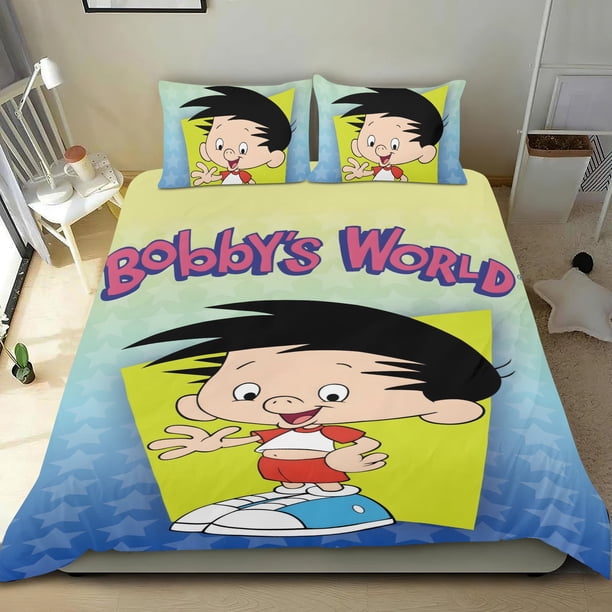 El Mundo de Bobby Conjunto de sábanas temático, trío de piezas, cómodo y amigable con la piel, diseño único, regalo de decoración para el hogar para familiares, amigos y fans,140cm *210cm
