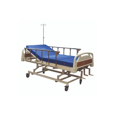 Glomed - Cama Clínica Manual 3 Pos Plus + Colchón Impermaeable 8Cm