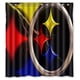 thumbnail image 1 of Cortina de ducha de los Pittsburgh Steelers, juego de cortina de baño con ganchos, tamaño 60 x 72 pulgadas, 1 of 3