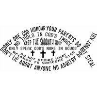 Rienda Libre Graphics - Decomural Ten Commandments Christian Ws-51282