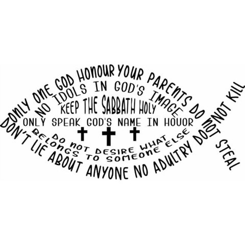 Rienda Libre Graphics - Decomural Ten Commandments Christian Ws-51282