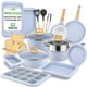 thumbnail image 1 of Juego de utensilios de cocina NutriChef, 22 piezas, cerámica antiadherente, color negro, 1 of 9