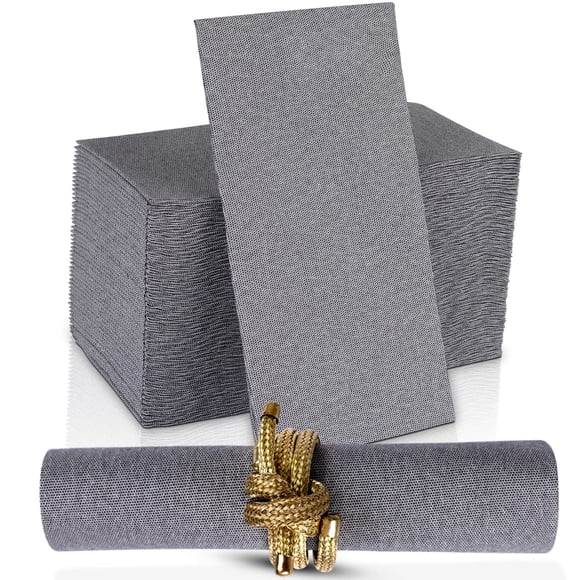 Servilletas de papel desechables NAPEREE Linen-Feel Black, paquete de 50