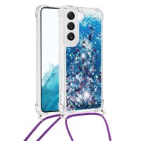 Funda Foxdock Para Samsung Galaxy S21 Con Cuerda Ajustable, Brillo Líquido, Protección Antigolpes Y Lente – Ideal Para Regalo