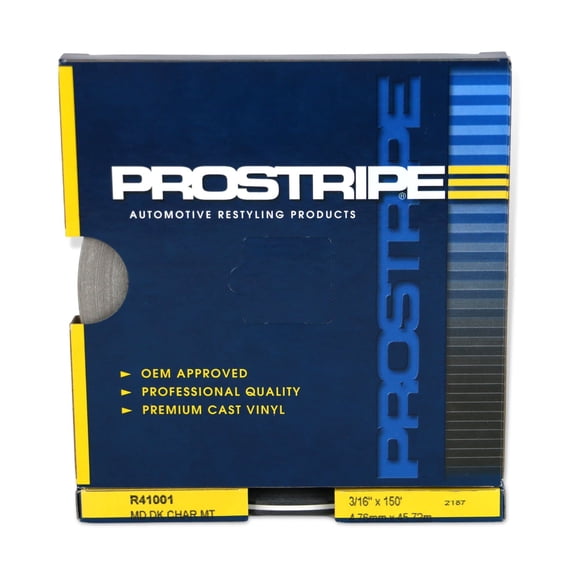 Cinta para pinstriping Prostripe PRS-R41001 3/16 x 150 cm color carbón