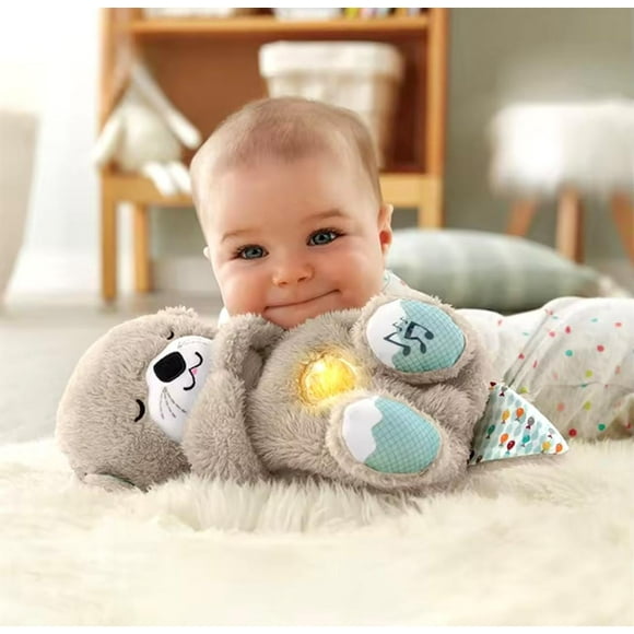 Nutria Peluche de Apego control de ansiedad respiración luces musica