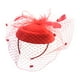 thumbnail image 1 of Tocados Sombreros Cóctel Té Fiesta Sombreros Con Velo Para Mujer Rojo., 1 of 3