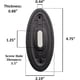 thumbnail image 2 of Timbre HOMEnhancements ovalado tradicional negro mate con cable, 2 of 6