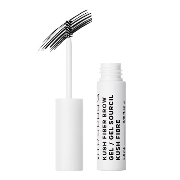 Gel de maquillaje con leche para cejas KUSH Fiber Cypher Cool, marrón muy oscuro