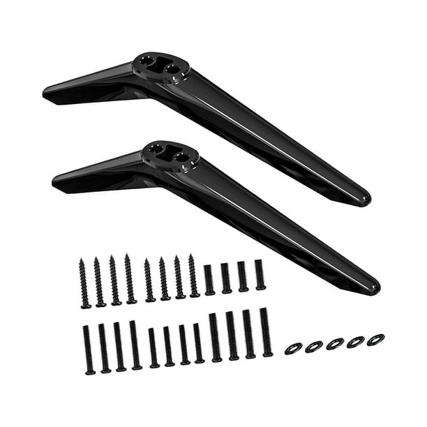 2 Piezas De Base De Soporte De TV De Mesa Para Espacio Entre Orificios De 0,45 A 0,94 Pulgadas, Liviana, Color Negro