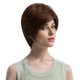thumbnail image 3 of 12 "Mujeres Cortas Capas Cortas 100% Pelucas De Cabello Humano Con Tapa De Calor Resistente Al Calor Marrón, 3 of 3
