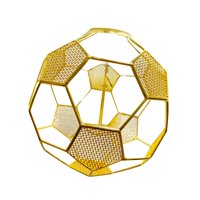 Magideal - Pantalla De Lámpara Colgante De Malla Metálica, Cubierta De Luz Colgante, Jaula De Lámpara De Moda, Pantalla De Alambre De Hierro Con Forma De Balón Dorado