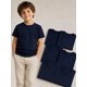 thumbnail image 1 of Pack 6 Poleras De Niños Cuello 100% Algodon Cuello Redondo Azul Marino 10 Lisa, 1 of 3