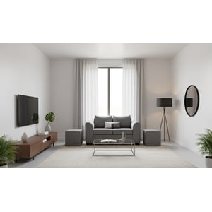 Fancy Hogar - Sofa Esencia 2 Cuerpos 2 Puff