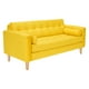 thumbnail image 2 of Sofa Retro 3c + 2 Pouf Felpa 05 Amarillo, 2 of 6