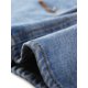 thumbnail image 5 of Chaquetas de Mezclilla para Mujer INSPIRE CHIC Cuello Alto Mangas Largas Chaquetas Cortas de Jean Azul XL, 5 of 6