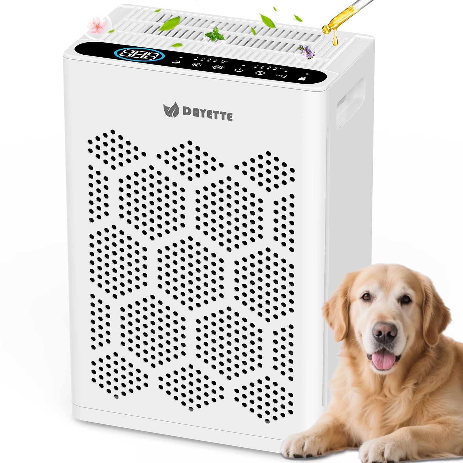 Purificador De Aire Dayette Para Habitaciones Grandes De 2400 Pies Cuadrados Con Filtro Hepa 14