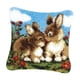 thumbnail image 2 of DIY Latch Hook Set Throw Pillow Covers Craft Para Bordado Alfombra Conejos, 2 of 5