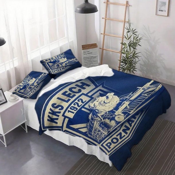 3pcs Polish Football Club Inspired Duvet Cover Set - Stylish Bedding Set Printed Bedding Set