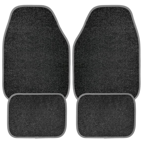 Alfombrillas de Coche MUQIDA 4 Piezas Antideslizantes Impermeables Negro/Gris