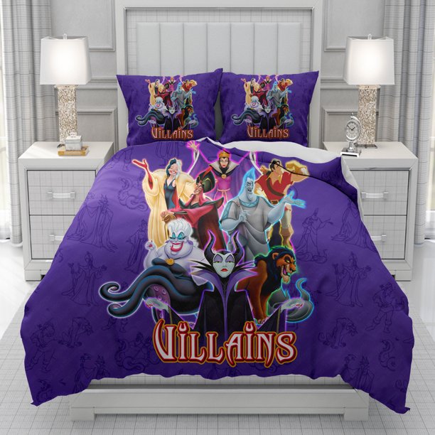 x671 Bed SheetsUrsula Villains Maleficen Hocus Pocu Duvet Cover men women/Children KID Printing cartoon Bedding Set Comforter Bed Soft 3-Piece Bedding Set (1 Duvet Cover + 2 Pillow Shams) nj671