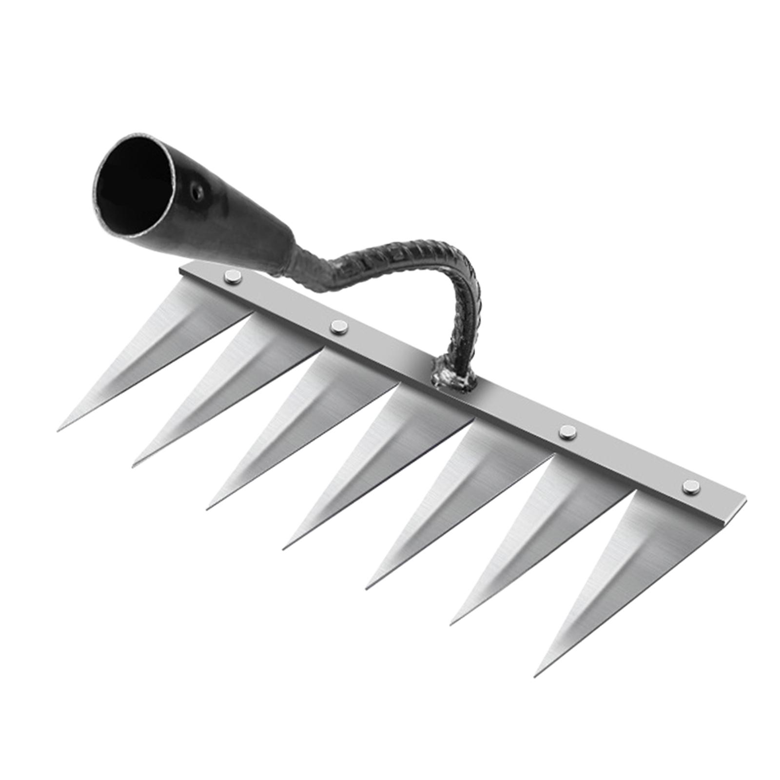 Ioensy - Azada De Jardinería Vegetal Multitamaño Herramientas De Jardín Indispensables Acero De 7 Dientes