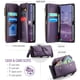 thumbnail image 3 of CaseMe Funda de Cuero para Samsung Galaxy S25 6.2" Tipo Billetera [Bloqueo RFID] con Ranura para Billetes con Zíper y 7 Tarjeteros, Correa de Hombro y Muñeca Magnética de Cuero PU Suave para Samsung, 3 of 13