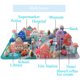 thumbnail image 2 of Juego de paraguas City Building Blocks, 115 piezas, con rompecabezas y bolsa, 2 of 8