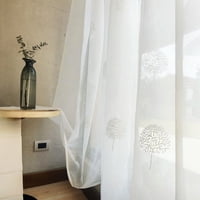 Wyj Hogar - Set De 02 Visillos Bordados Con Argollas 140X230 Cm Mod08