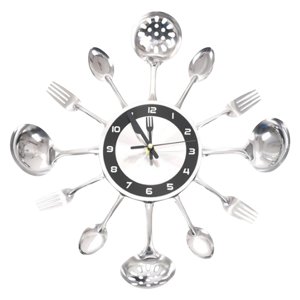 Magideal - Cubiertos Creativos, Reloj De Pared, Cubiertos, Utensilios De Cocina, Cuchara, Tenedor Para Decoración Artística
