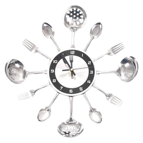 Magideal - Cubiertos Creativos, Reloj De Pared, Cubiertos, Utensilios De Cocina, Cuchara, Tenedor Para Decoración Artística