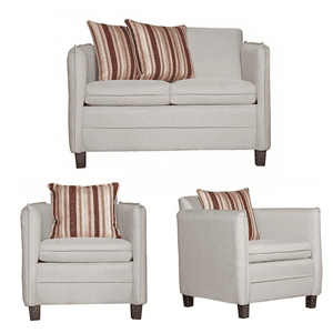 Ruzam Mobel - Juego De Living 2-1-1 Barcelona Crudo