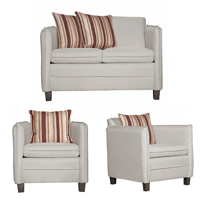 Ruzam Mobel - Juego De Living 2-1-1 Barcelona Crudo