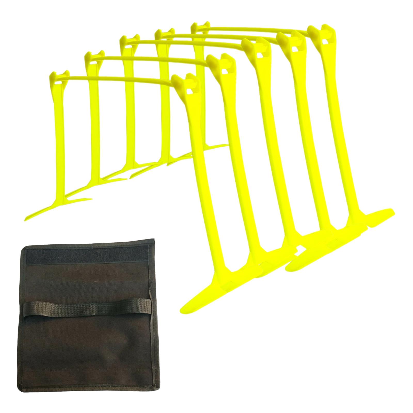 Ioensy - Vallas De Agilidad De Velocidad Vallas De Entrenamiento De Velocidad Niños Para Juegos Entrenamiento De Fútbol Verde Fluorescente