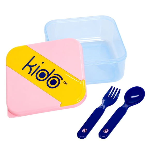 Hermético Kido con Cubiertos Libre de BPA Rosado - PS