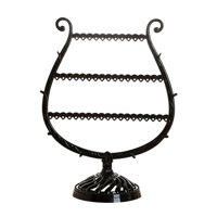 Magideal - Expositor De Pendientes, Soporte Para Pendientes, Colgante, Con Forma De Copa, Para Broches, Ideal Para San Valentín, Para Mujeres Y Niñas. Negro